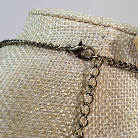 NEW Decree Boho Necklace Metal Loops and chain statement Bib Necklace - Picture 11 of 17